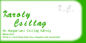 karoly csillag business card